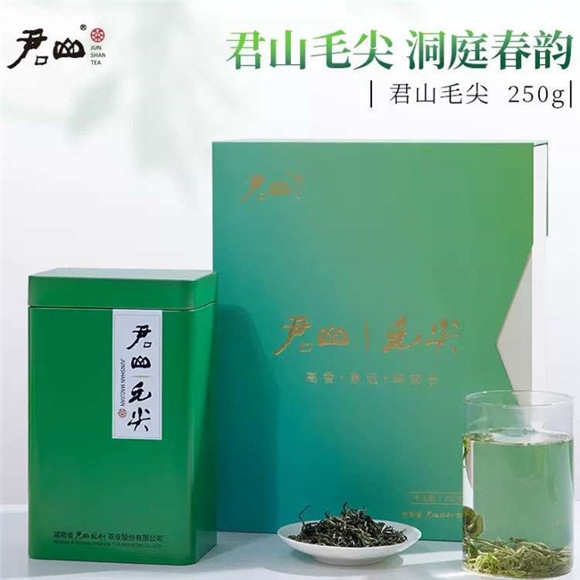 [君山牌] 2023明前新茶湖南特産君山毛尖禮盒裝春茶送禮茶葉綠茶250g盒